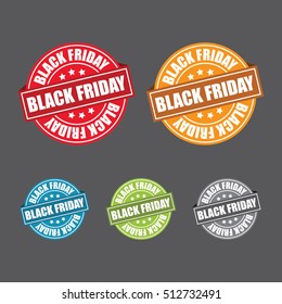 Vector : Black Friday Infographics Stamp or Icon