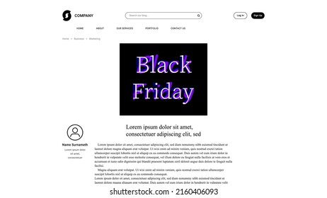 Vector friday negro en estilo de fuentes masivas