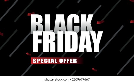 Cartel o cartel del Vector de Black Friday. Diseño de plantillas de banner de venta del viernes en negro para medios sociales y sitios web.