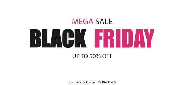 Vektorgrafik von Black Friday Poster oder Banner. Black Friday Sales Banner Template Design für Social Media und Website.
