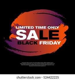 Vector black friday poster, sale banner design. Beautiful red and purple discount background, eps10
