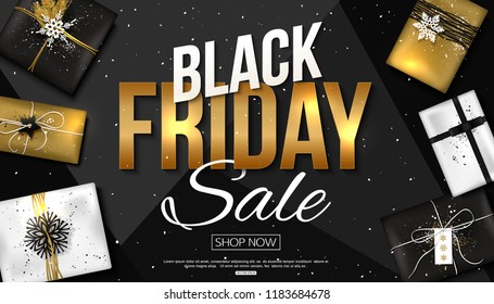 vector black friday sale banner layout design