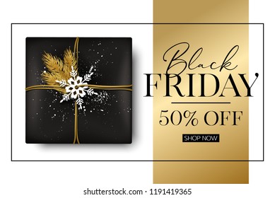 vector black friday sale banner layout design
