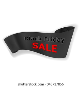 Vector Black Friday Sale Banner Isolated on White Background. Winter Big Sale.