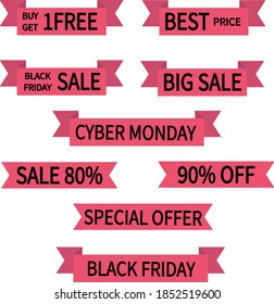 Vector black Friday sale banners