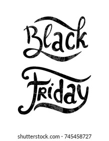 Vector Black Friday sale inscription design template. Black Friday banner.  stock vector