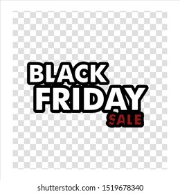 vector Black friday sale isolated, black outline vector design.