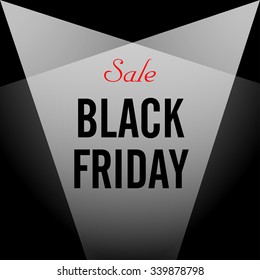 Vector. Black Friday sales. Black poster. Black banner.