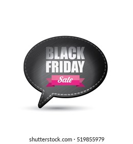 vector Black Friday sales tag or label isolated on white background. Black Friday sale poster or background