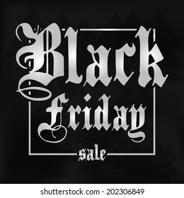 Vector Black Friday Sticker Isolated On Background