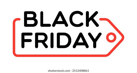 Vector Black Friday Tag Label