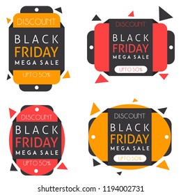 Vector Black Friday Tags Collection