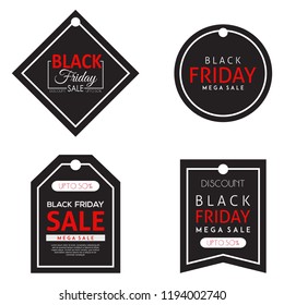 Vector Black Friday Tags Collection