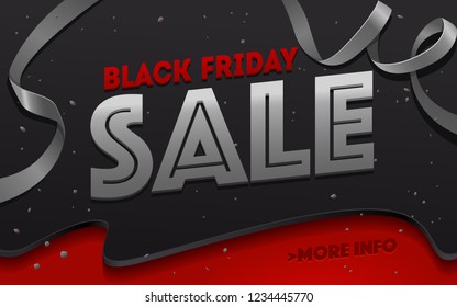 Vector black friday for website, mobile app, banners, email and newsletter discount. Black friday sale banner design. 