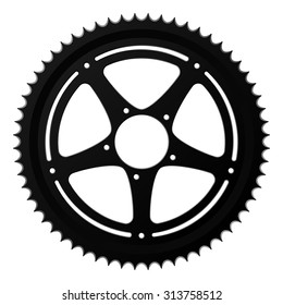 vector black gear of a mountain bike