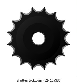 vector black gear of a mountain bike