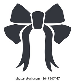 Vector Black Gift Bow Icon