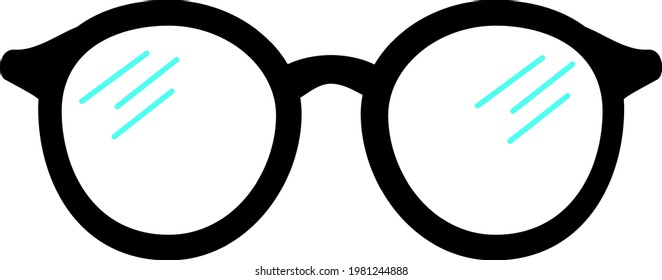 Gafas negras vectoras - aisladas en un fondo blanco