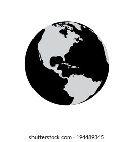 Vector black globe icons set