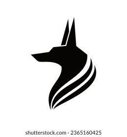 vector black god anubis logo
