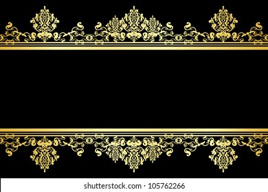 Vector black and gold background