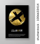 Vector Black and Gold Design Templates for Brochures, Flyers, Mobile Technologies, Applications, Online Services, Typographic Emblems, Logo, Banners and Infographic. Golden Abstract Modern Background.