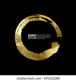 Vector Black and Gold Design Templates for Brochures, Flyers, Mobile Technologies, Applications, Online Services, Typographic Emblems, Logo, Banners and Infographic. Golden Abstract Modern Background.