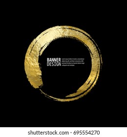 Vector Black and Gold Design Templates for Brochures, Flyers, Mobile Technologies, Applications, Online Services, Typographic Emblems, Logo, Banners and Infographic. Golden Abstract Modern Background.