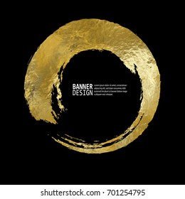 Vector Black and Gold Design Templates for Brochures, Flyers, Mobile Technologies, Applications, Online Services, Typographic Emblems, Logo, Banners and Infographic. Golden Abstract Modern Background.