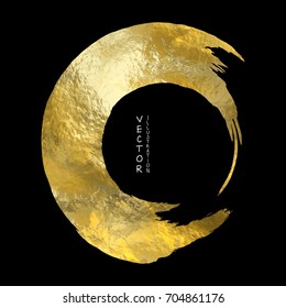 Vector Black and Gold Design Templates for Brochures, Flyers, Mobile Technologies, Applications, Online Services, Typographic Emblems, Logo, Banners and Infographic. Golden Abstract Modern Background.