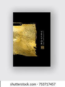Vector Black and Gold Design Templates for Brochures, Flyers, Mobile Technologies, Applications, Online Services, Typographic Emblems, Logo, Banners and Infographic. Golden Abstract Modern Background.