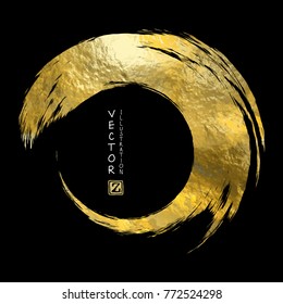 Vector Black and Gold Design Templates for Brochures, Flyers, Mobile Technologies, Applications, Online Services, Typographic Emblems, Logo, Banners and Infographic. Golden Abstract Modern Background.