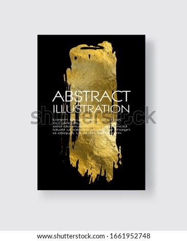 Vector Black and Gold Design Templates for Brochures, Flyers, Mobile Technologies, Applications, Online Services, Typographic Emblems, Logo, Banners and Infographic. Golden Abstract Modern Background.