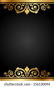 Vector black and gold luxury frame