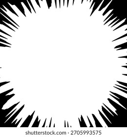 Vector black grange circle frame.