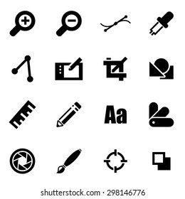 Vector Black Graphic Design Icon Set