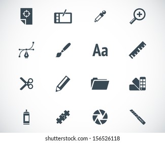 Vector black  graphic design  icons set