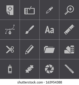 Vector Black  Graphic Design  Icons Set