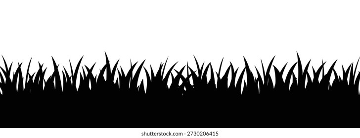 Vektorgrafik Schwarzes Gras Silhouette Hintergrund