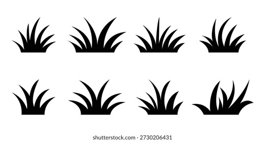 Vector Black Grass Silhouette Collection