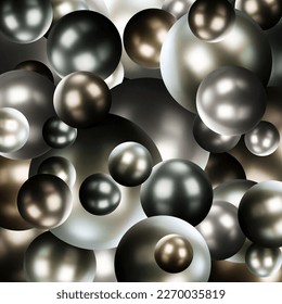 Vector black and gray shiny circles. Photoframe.
