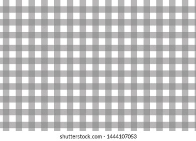Vector black gray and white Gingham check pattern design illustration for fabric printing