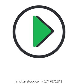 Icono De Sonido Verde Y Negro Vector Aislado