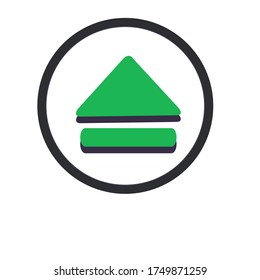 Vector Black And Green Sound Icon Isolated