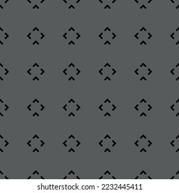 Vector. Black and grey abstract ethnic seamless pattern. Background of angle brackets. Mosaic. Design of packaging paper, textile printing, web design, cover, advertising and typographic products.