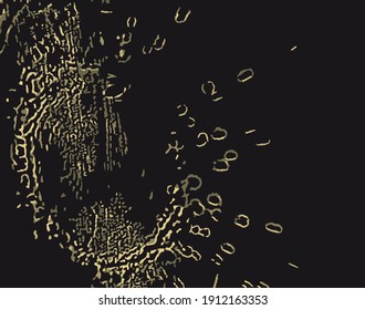 Vector black grunge background, flying apart, breaking into pieces