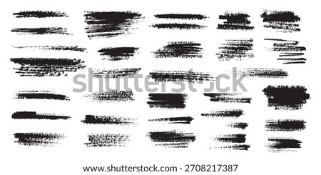 Vector Black Grunge Brush Stroke Collection