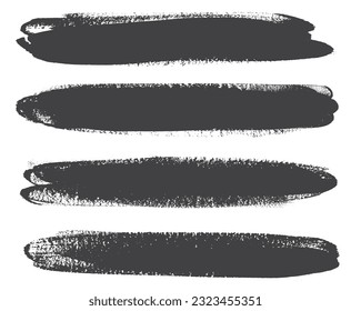 Vector black grunge brush strokes.