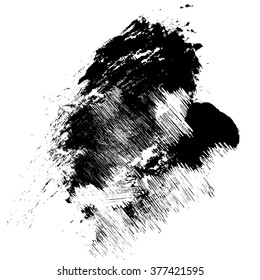 vector black grunge brush strokes ink paint isolated on white background