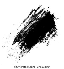 Vector Black Grunge Brush Strokes Ink Paint Isolated On White Background